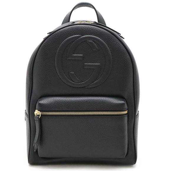 GUCCI Black Leather Backpack - Picture 1 of 8